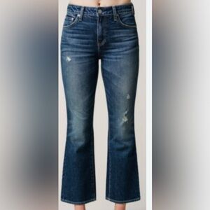 #221 NWT Trave Colette Kick Flare distressed Jeans denim size 30
